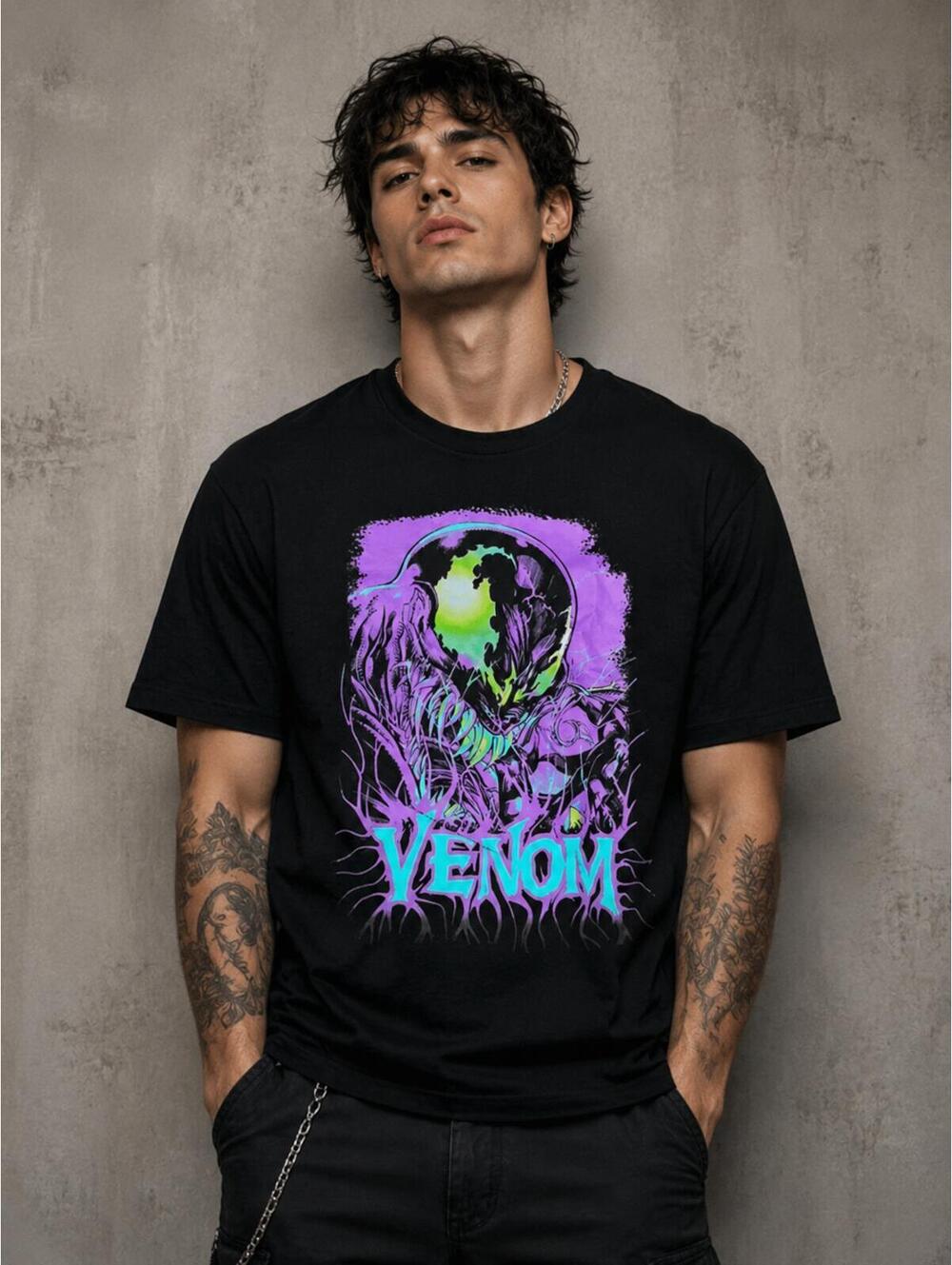 Men's Venom Graphic T-Shirt - Black XL